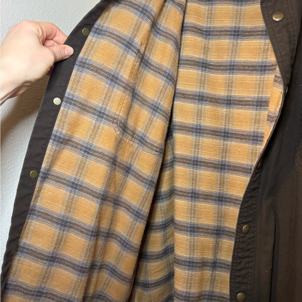 Carhartt Duck Flannel Lined Canvas VINTAGE Work Jacket - Picture 4 of 6